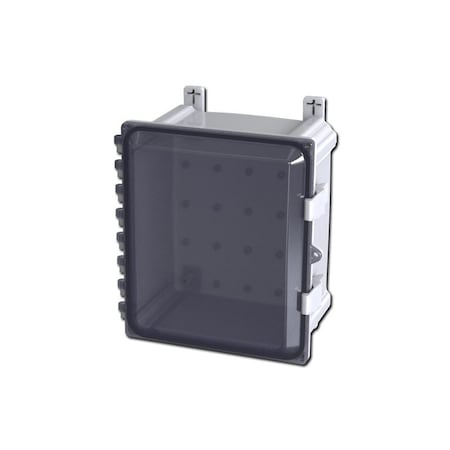 Saginaw Control & Engineering Quick Release Padlock Hasp Electrical Enclosures, 13.40 in H, 7.86 in D, 12.68 in W, Polycarbonate SCE-1210PCW